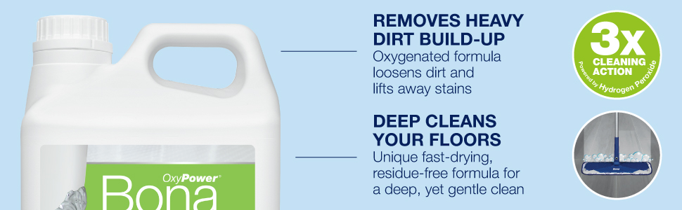3X the cleaning action to remove heavy dirt build up; Fast drying and residue free formula 