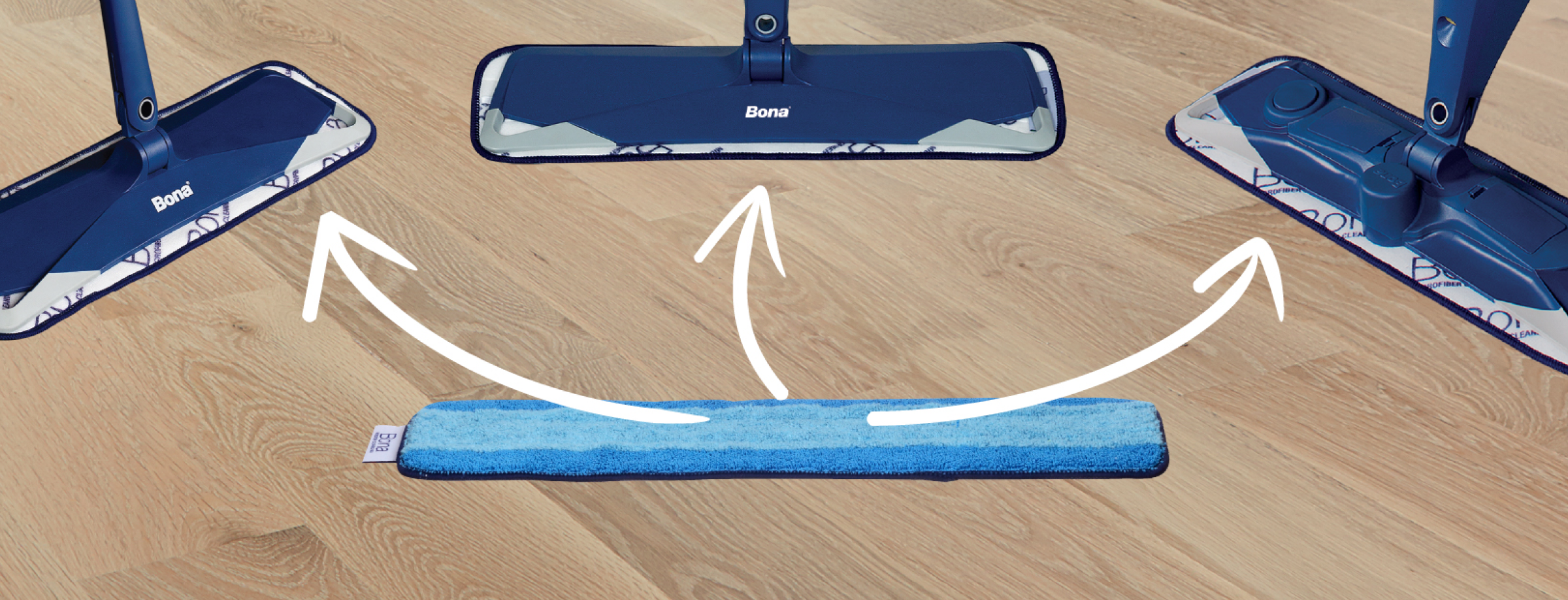All Bona Microfiber Mop Pads fit the Bona Family of mops.