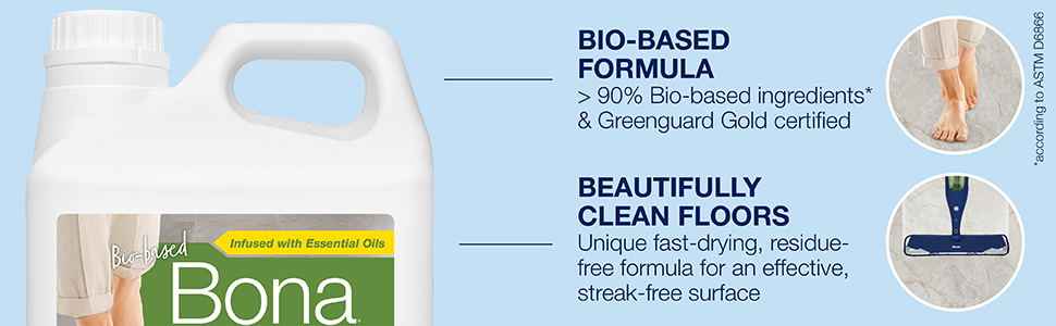 Bio-based formula, beautifully clean floors