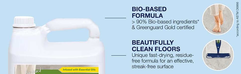 Bio-based formula, beautifully clean floors