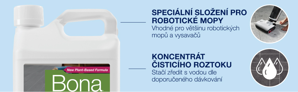 Unique machine Formulation Use with most mopping robots and mopping vacuums. concentrated Formula Just mix with water according to our recommended dosing.