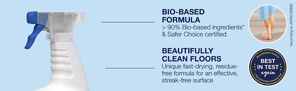 Bio-based formula, beautifully clean floors