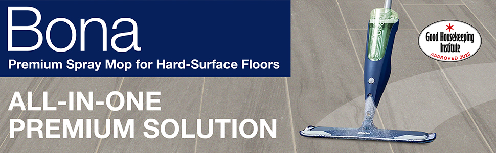 Image of Bona Premium Spray Mop for Hard-Surface Floors cleaning a LVT floor
