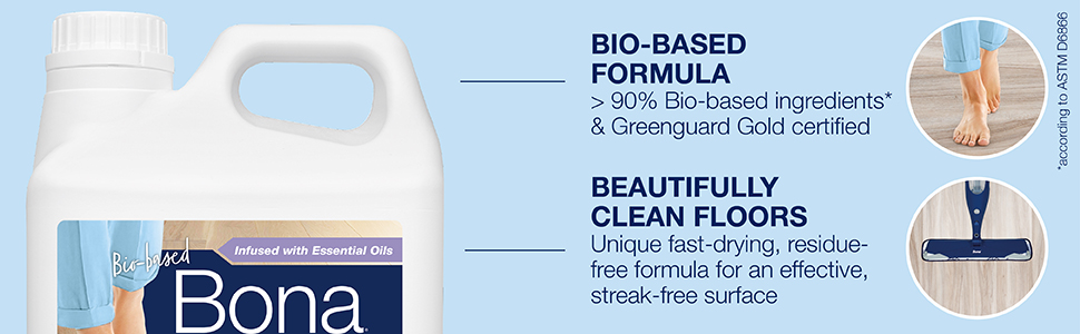 Bio-based formula, beautifully clean floors