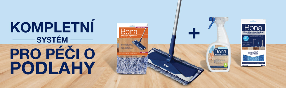 Complete your floor cleaning experience with the Bona Microfiber Pad, Bona Microfiber Mop; plus Bona Cleaning Pad and Bona Wood Floor Cleaners