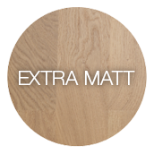 Oak floor treated with an extra matt lacquer