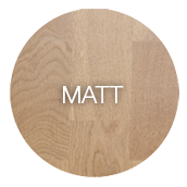 Oak floor treated with a matt lacquer