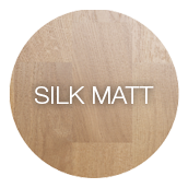 Oak floor treated with a silk matt lacquer