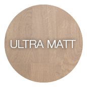 Oak floor treated with an ultra matt lacquer