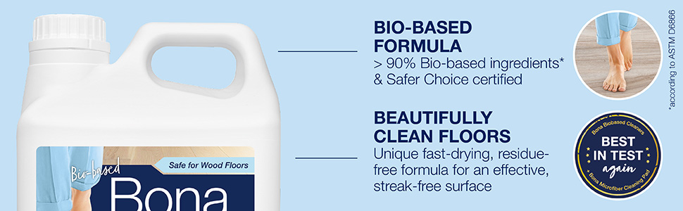 bio-based formula, beautifully clean floors