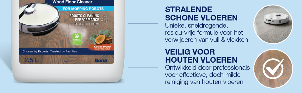 Houten Vloer Reiniger voor DWEILROBOTS