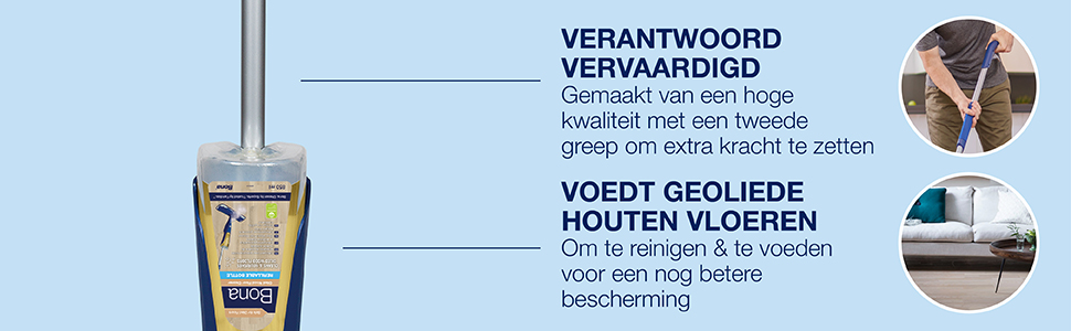 Bona Spray Mop voor Geoliede Houten Vloeren