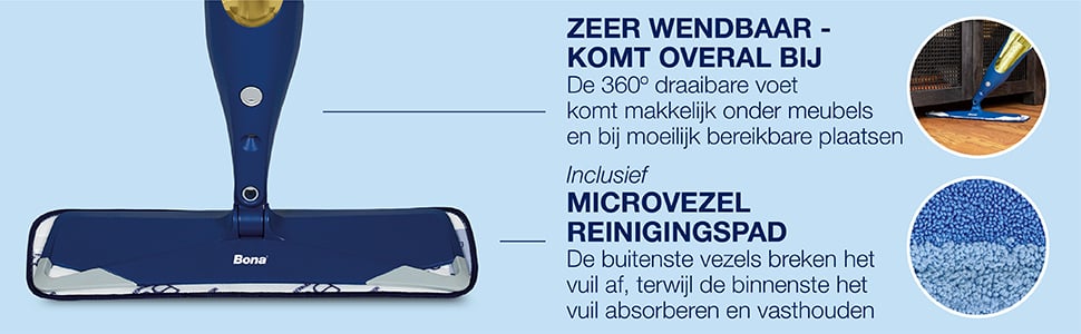 Bona Spray Mop voor Geoliede Houten Vloeren